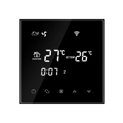 Fekete üvegképernyős Wifi Fan Coil termosztát TGT{0}}AC